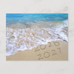 2027 New Year Tropical Beach Postcard