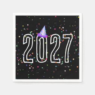 2027 New Year's Party With Stars Napkin