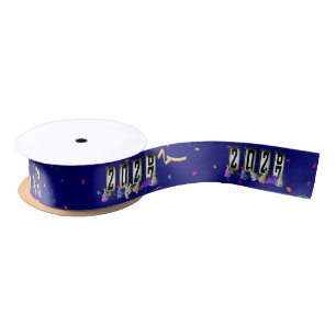 2027 Odometer Happy New Year Satin Ribbon