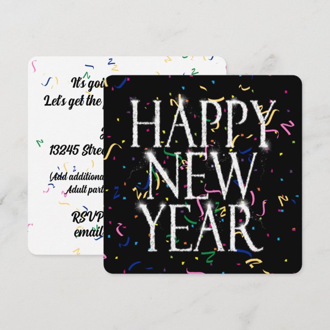 2027 Odometer New Years Party Invitation (Front/Back)