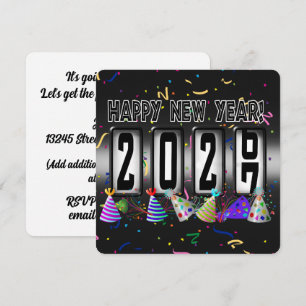 2027 Odometer New Years Party Invitation