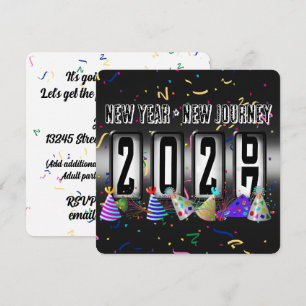 2027 Odometer New Years Party Invitation