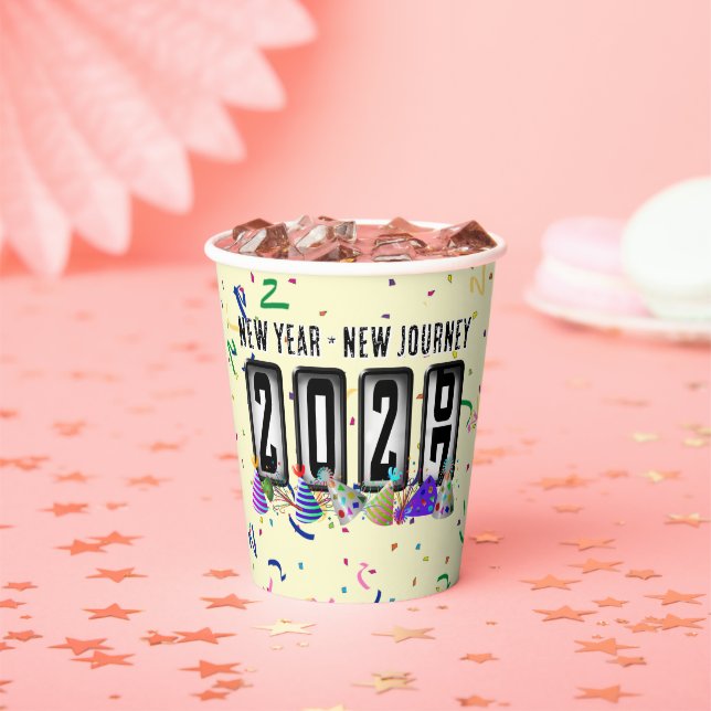 2027 Odometer New Years Party Paper Cups (Insitu)