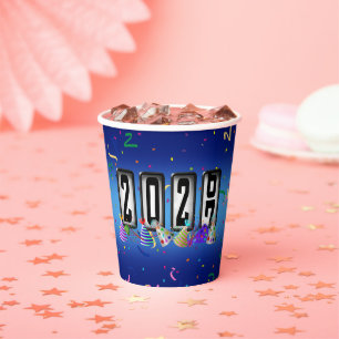 2027 Odometer New Years Party Paper Cups