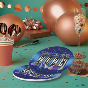 2027 Odometer New Years Party Paper Plate