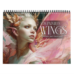 2027 On Painted Wings 2 Fairies Angels Fantasy Art Calendar