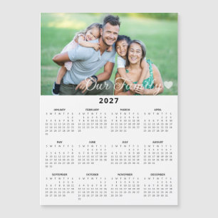 2027 Our Family Custom Photo Magnetic Calendar