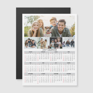 2027 Personalised Family Photo Calendar Magnet
