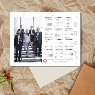 2027 Photo Calendar Corporate Business Company Holiday Postcard