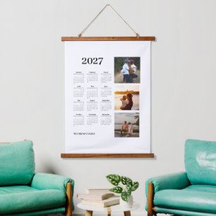 2027 Photo Calendar  Hanging Tapestry