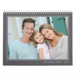 2027 Photo Calendar with Picture per Month Grey