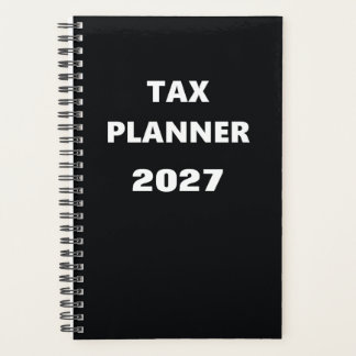 2027 Planner Tax Planner Black White Design