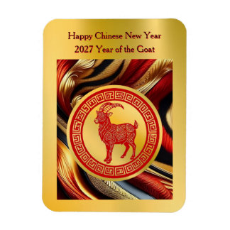 2027 Red Goat Symbol Chinese New Year Magnet