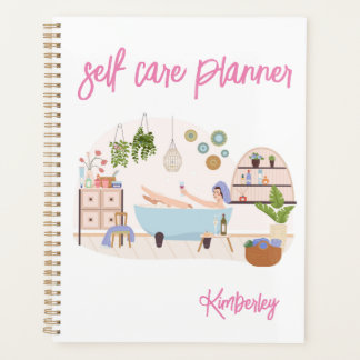 2027 Self Care Cute Girly Personalised Name Planner