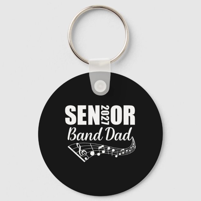2027 Senior Band Dad Marching Band Parent Key Ring (Front)
