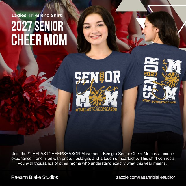 2027 Senior Cheer Mum Tri-Blend Shirt (Creator Uploaded)