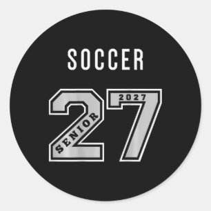 2027 Senior Soccer (on Ck) Team Gift - 27 Seniors  Classic Round Sticker