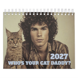 2027 SEXY MEN WITH CATS CAT CALENDAR