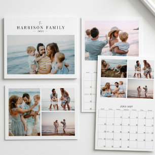 2027 Simple Modern Custom Photo Collage Template Calendar