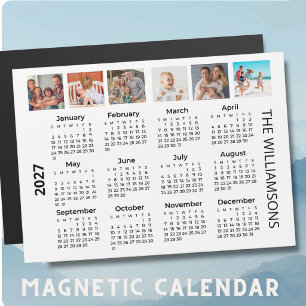 2027 Six Photos Calendar Magnet