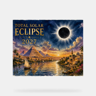 2027 Total Solar Eclipse Egypt Acrylic Sign