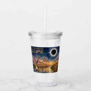 2027 Total Solar Eclipse Egypt Acrylic Tumbler