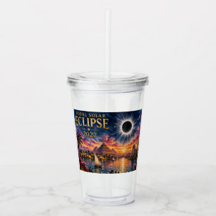 2027 Total Solar Eclipse Egypt Acrylic Tumbler