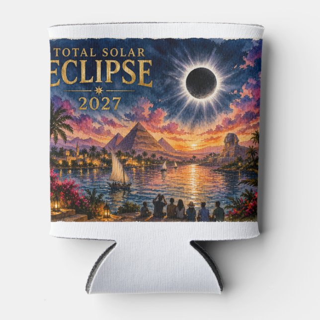 2027 Total Solar Eclipse Egypt Can Cooler (Front)
