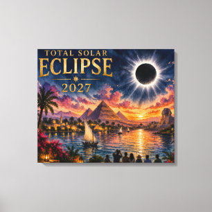2027 Total Solar Eclipse Egypt Canvas Print