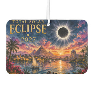 2027 Total Solar Eclipse Egypt Car Air Freshener