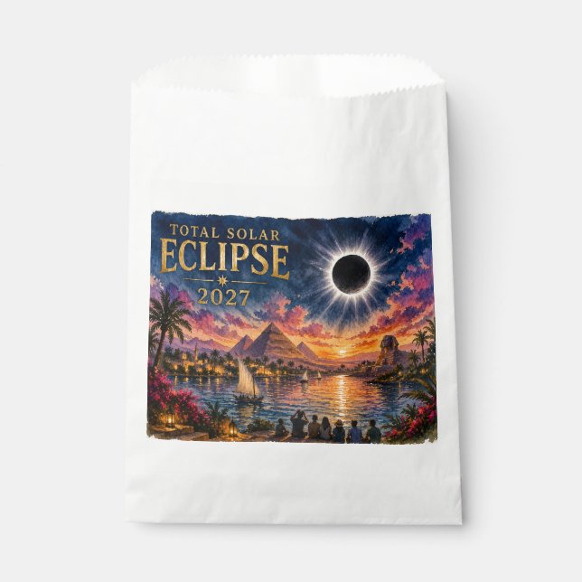 2027 Total Solar Eclipse Egypt Favour Bags (Front)