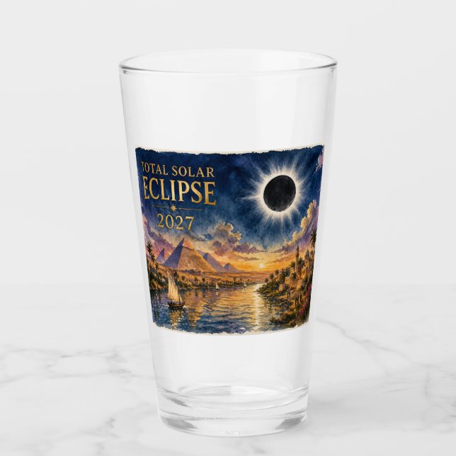 2027 Total Solar Eclipse Egypt Glass (Front)