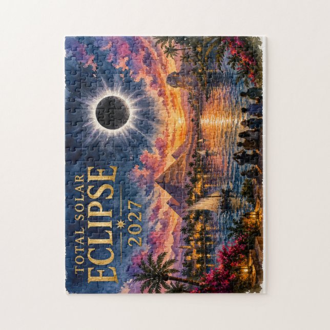 2027 Total Solar Eclipse Egypt Jigsaw Puzzle (Vertical)
