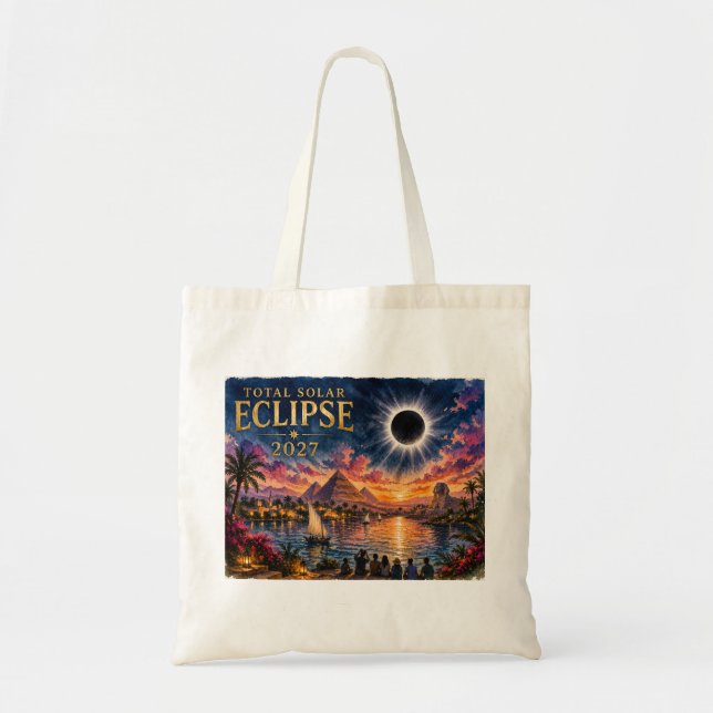 2027 Total Solar Eclipse Egypt Tote Bag (Front)