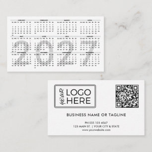 2027 Wallet Size Calendar Business Card