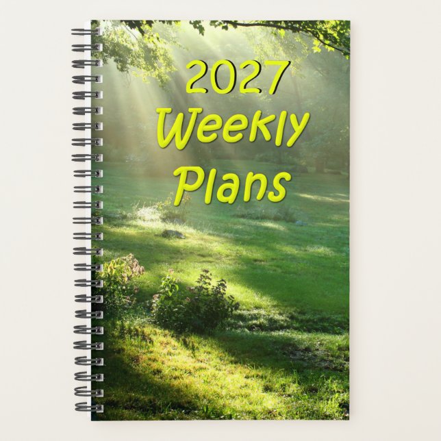 2027 Weekly Plans Simple Heaven's Light Design Planner (Front)