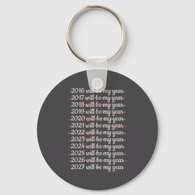 2027 Will Be My Year Procrastination New Year Reso Key Ring (Front)