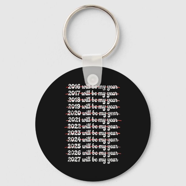 2027 Will Be My Year Procrastination New Year Reso Key Ring (Front)