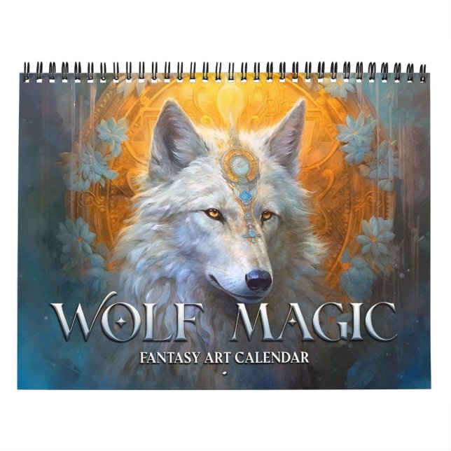 2027 Wolf Magic Fantasy Art Calendar (Cover)