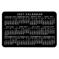 2027 Year Monthly Calendar Classic Black and White