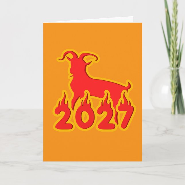 2027 Year Of The Fire Goat Card (Front)