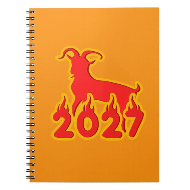 2027 Year Of The Fire Goat Notebook (Front)