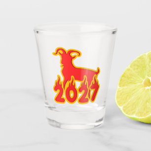 2027 Year Of The Fire Goat Shot Glass