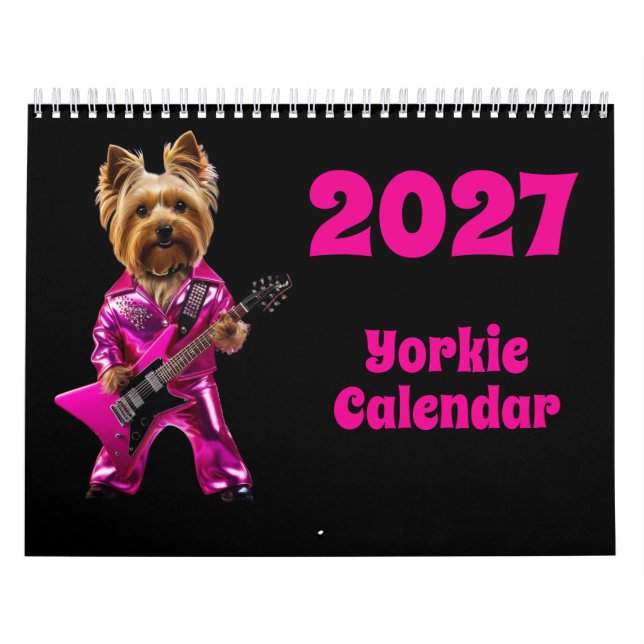 2027 Yorkie Dog Calendar (Cover)