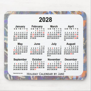 2028 Holiday Art Calendar by Janz Mouse Pad