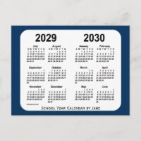 2029-2030 Police Box Blue School Calendar by Janz