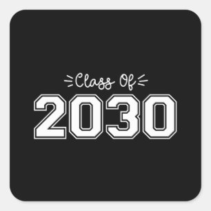 2030 seniors, Class of 2030 Graduation Square Sticker