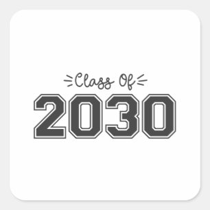 2030 seniors, Class of 2030 Graduation Square Sticker