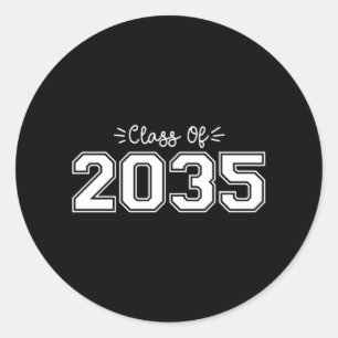 2035 seniors, Class of 2035 Graduation Classic Round Sticker
