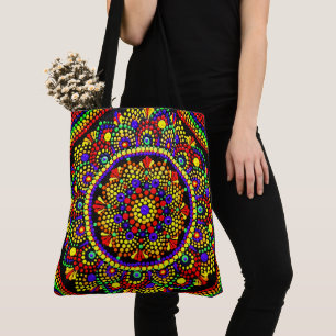 203 - Red Mandala -  Tote Bag